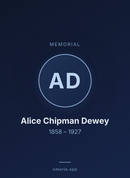 Memorial portrait of Alice Chipman Dewey