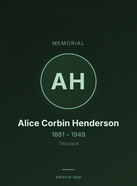 Memorial portrait of Alice Corbin Henderson
