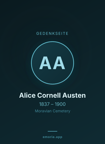 Gedenkportrait von Alice Cornell Austen