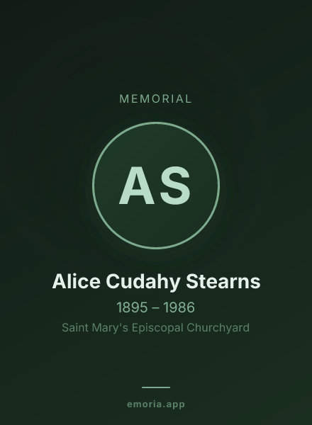 Memorial portrait of Alice Cudahy Stearns