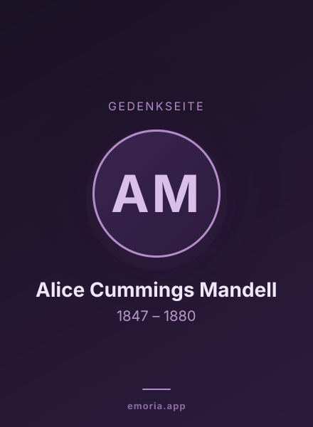 Gedenkportrait von Alice Cummings Mandell