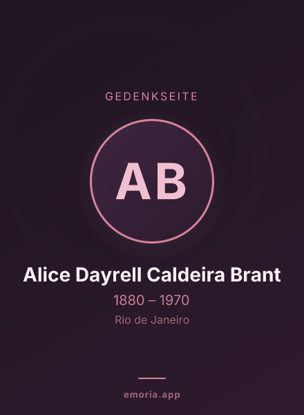 Gedenkportrait von Alice Dayrell Caldeira Brant