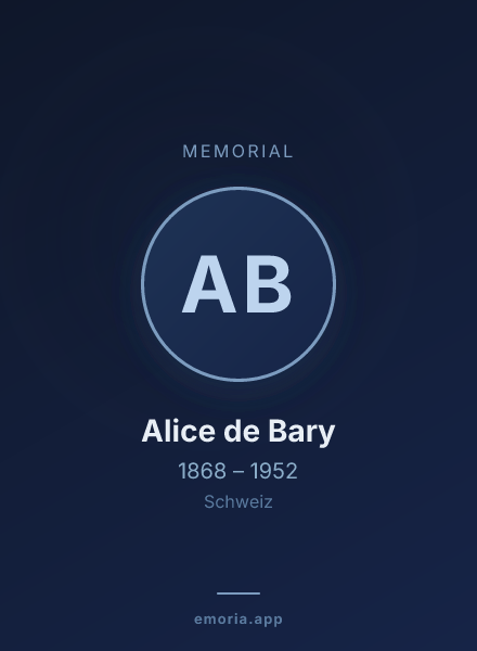 Memorial portrait of Alice de Bary