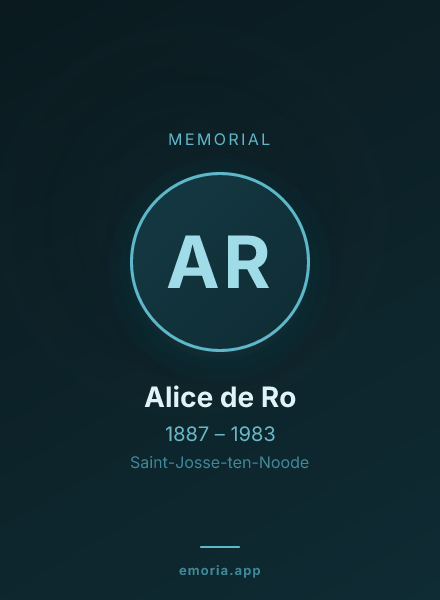 Memorial portrait of Alice de Ro