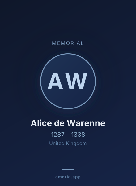 Memorial portrait of Alice de Warenne