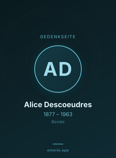 Gedenkportrait von Alice Descoeudres