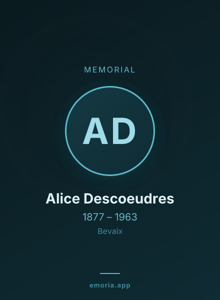 Memorial portrait of Alice Descoeudres