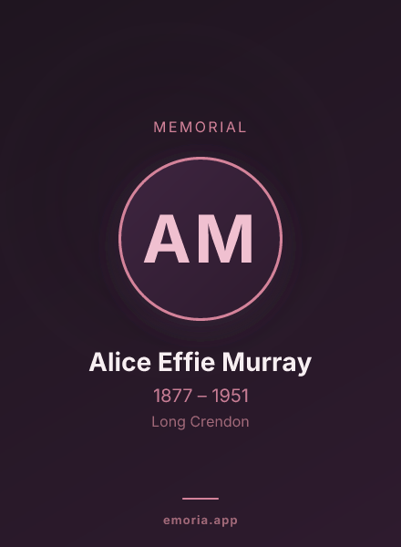 Memorial portrait of Alice Effie Murray