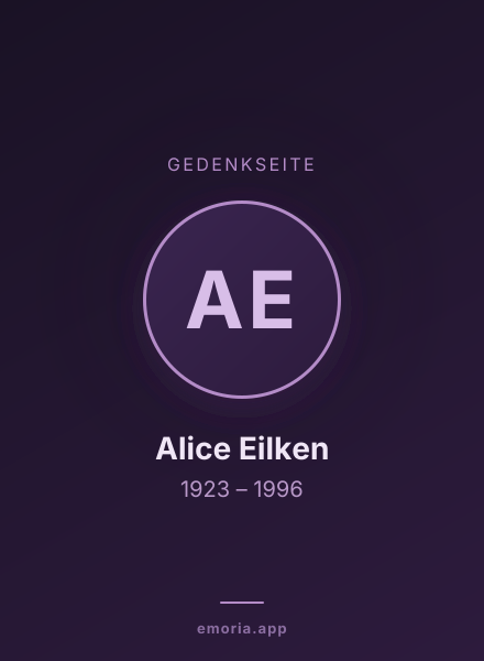Gedenkportrait von Alice Eilken