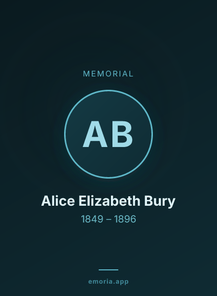 Memorial portrait of Alice Elizabeth Bury