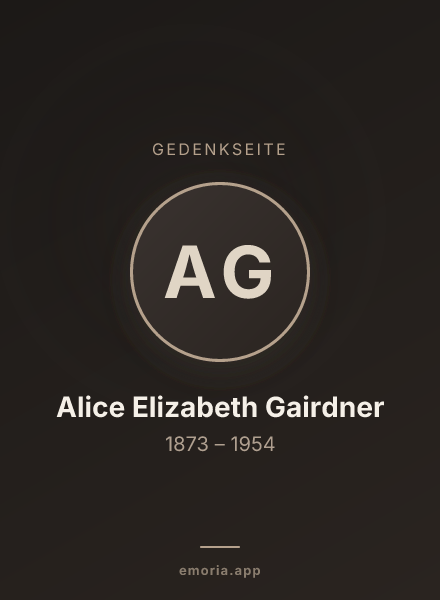 Gedenkportrait von Alice Elizabeth Gairdner