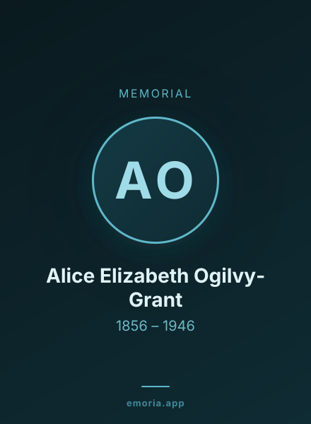 Memorial portrait of Alice Elizabeth Ogilvy-Grant