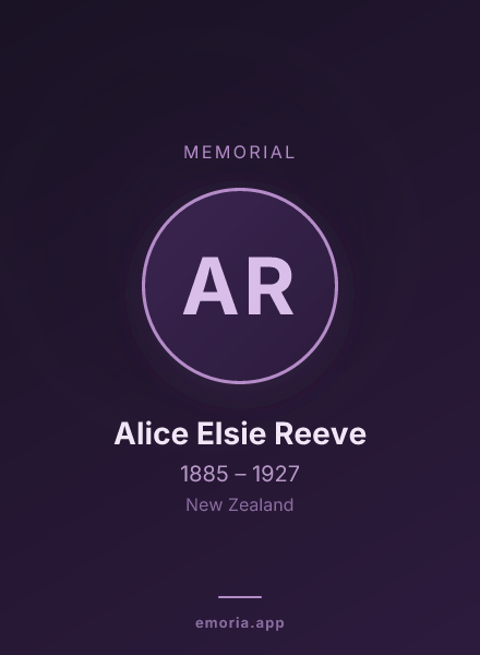 Memorial portrait of Alice Elsie Reeve