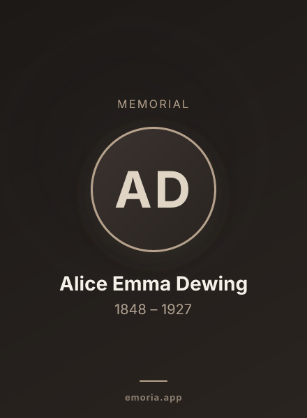 Memorial portrait of Alice Emma Dewing