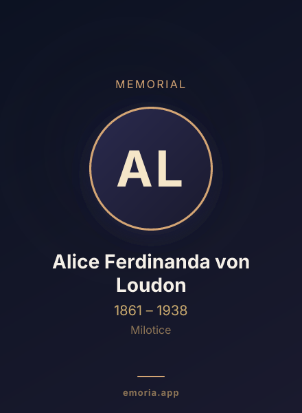 Memorial portrait of Alice Ferdinanda von Loudon