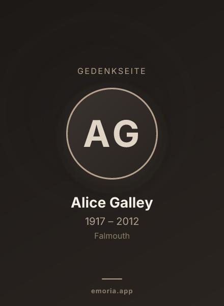 Gedenkportrait von Alice Galley