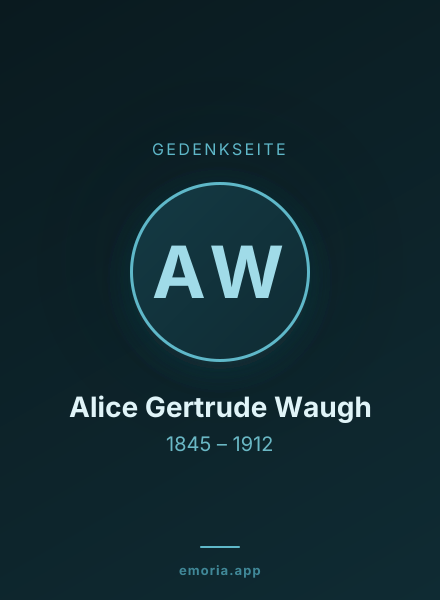 Gedenkportrait von Alice Gertrude Waugh