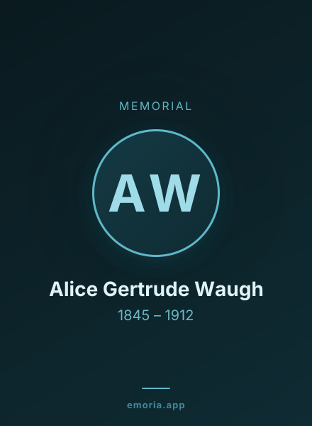 Memorial portrait of Alice Gertrude Waugh