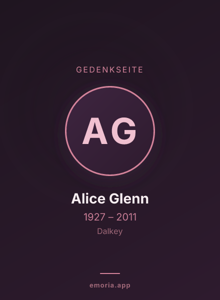 Gedenkportrait von Alice Glenn