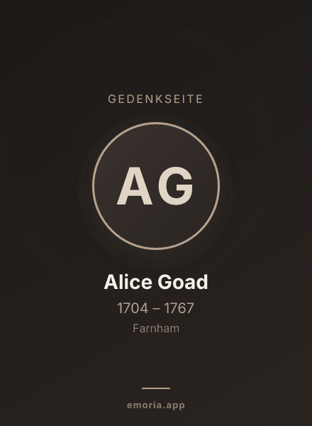 Gedenkportrait von Alice Goad