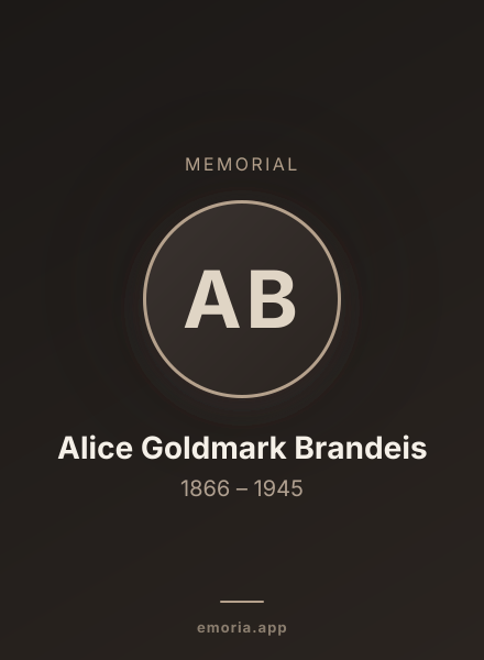Memorial portrait of Alice Goldmark Brandeis
