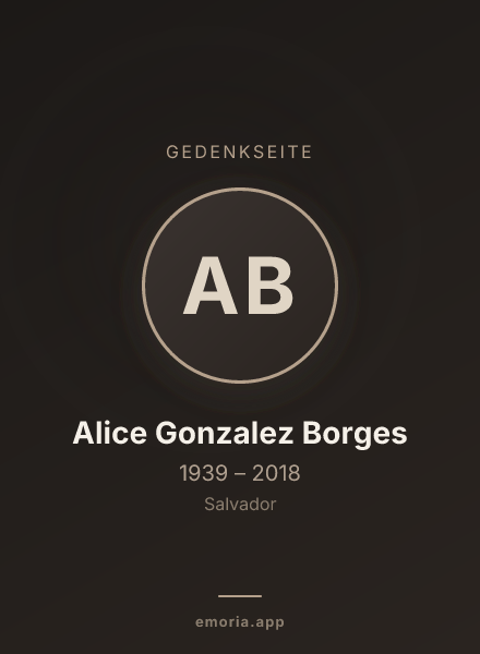Gedenkportrait von Alice Gonzalez Borges
