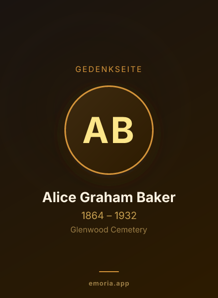 Gedenkportrait von Alice Graham Baker
