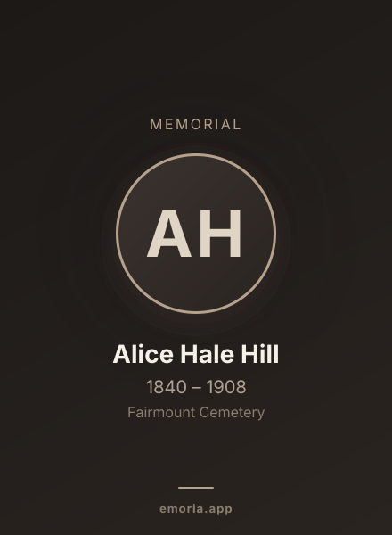 Memorial portrait of Alice Hale Hill