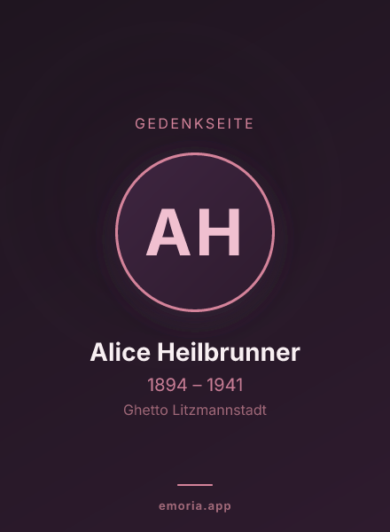 Gedenkportrait von Alice Heilbrunner