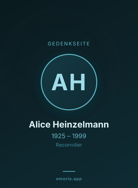 Gedenkportrait von Alice Heinzelmann
