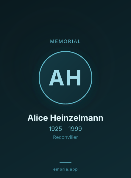 Memorial portrait of Alice Heinzelmann
