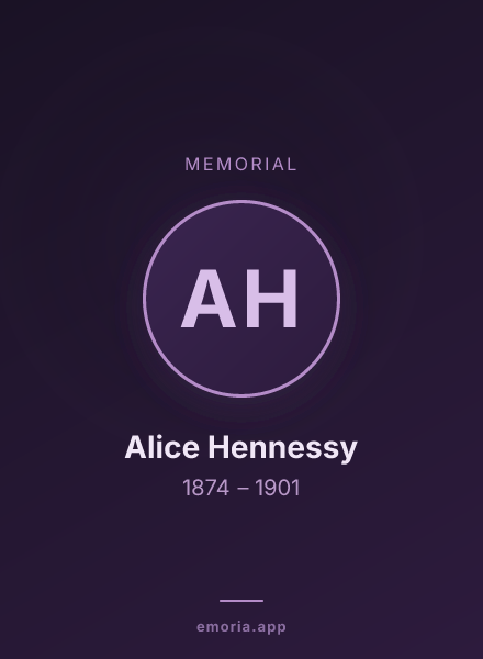 Memorial portrait of Alice Hennessy