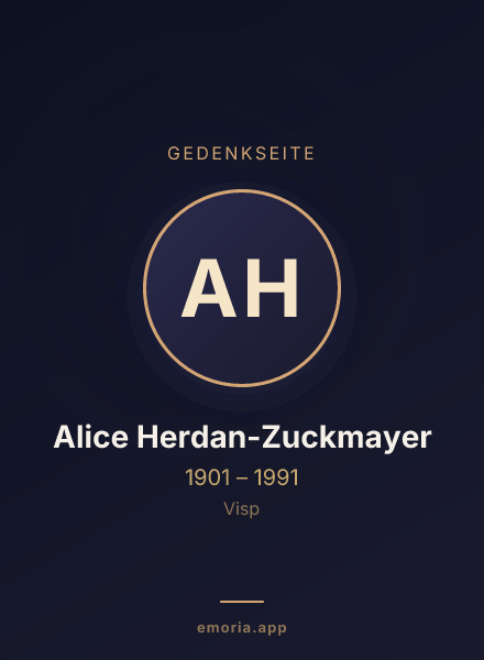 Gedenkportrait von Alice Herdan-Zuckmayer