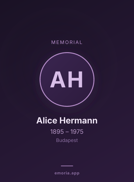 Memorial portrait of Alice Hermann