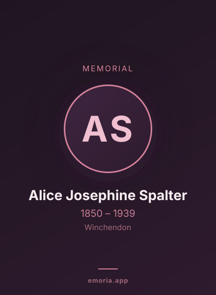 Memorial portrait of Alice Josephine Spalter