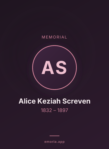 Memorial portrait of Alice Keziah Screven