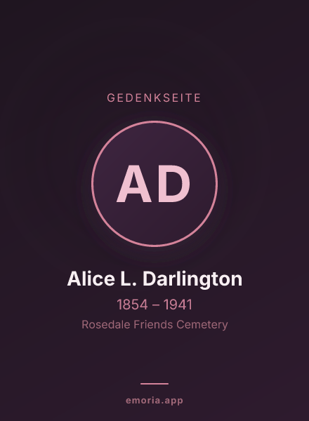 Gedenkportrait von Alice L. Darlington
