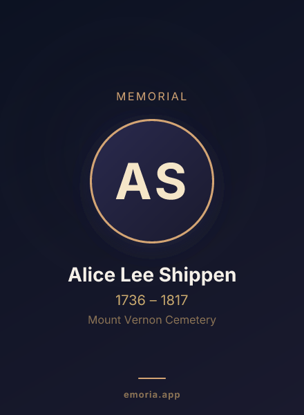 Memorial portrait of Alice Lee Shippen