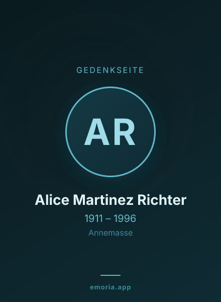 Gedenkportrait von Alice Martinez Richter