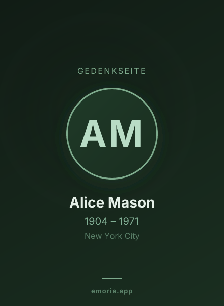 Gedenkportrait von Alice Mason