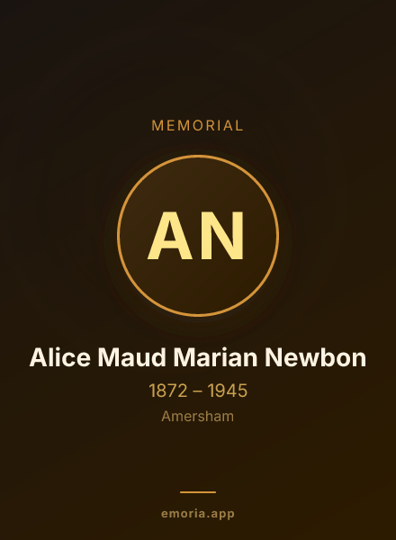 Memorial portrait of Alice Maud Marian Newbon