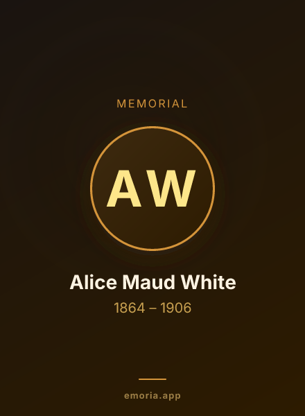 Memorial portrait of Alice Maud White