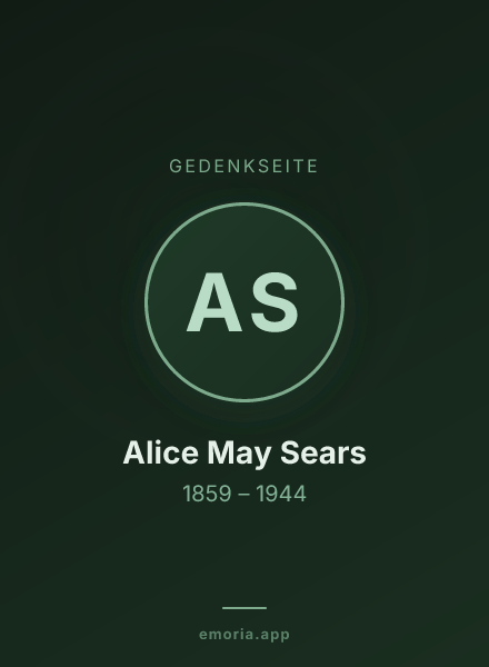 Gedenkportrait von Alice May Sears