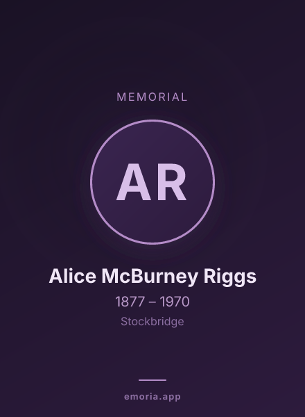 Memorial portrait of Alice McBurney Riggs
