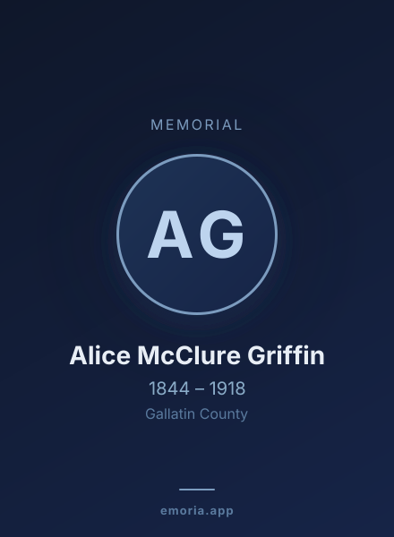 Memorial portrait of Alice McClure Griffin