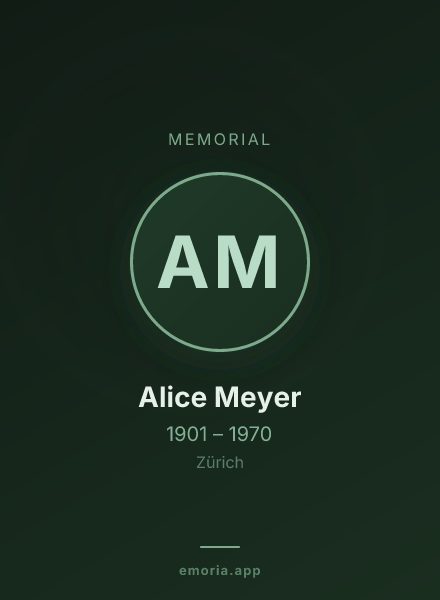 Memorial portrait of Alice Meyer