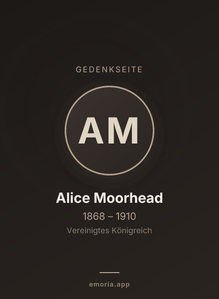 Gedenkportrait von Alice Moorhead