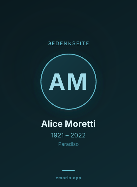 Gedenkportrait von Alice Moretti