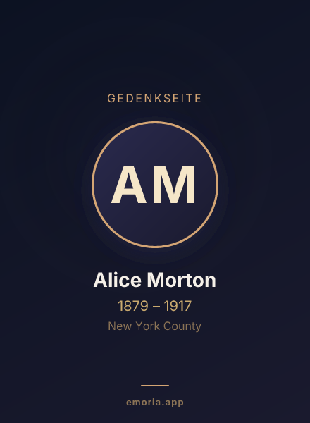 Gedenkportrait von Alice Morton