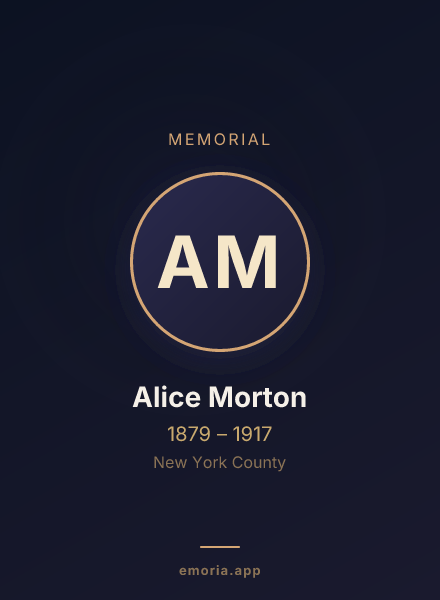 Memorial portrait of Alice Morton